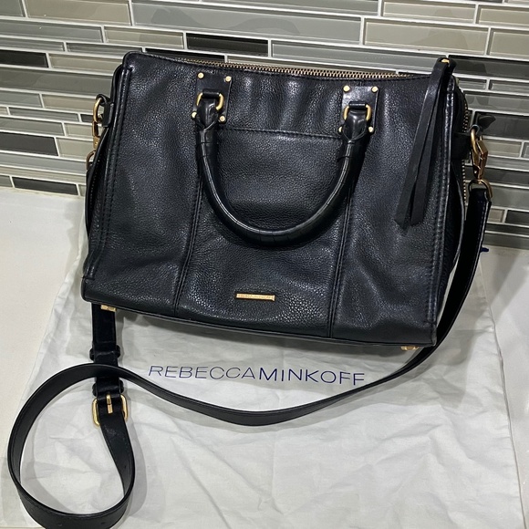Rebecca Minkoff black leather handbag - Picture 1 of 9